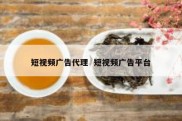 短视频广告代理  短视频广告平台