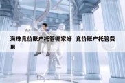海珠竞价账户托管哪家好  竞价账户托管费用