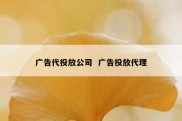 广告代投放公司  广告投放代理