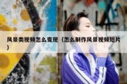 风景类视频怎么变现（怎么制作风景视频短片）