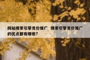 网站搜索引擎竞价推广  搜索引擎竞价推广的优点都有哪些?
