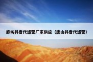 廊坊抖音代运营厂家供应（唐山抖音代运营）