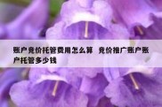 账户竞价托管费用怎么算  竞价推广账户账户托管多少钱