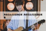 淘宝怎么引流到私域  淘宝怎么引流到私域里