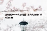 洛阳搜狗sem竞价托管  搜狗竞价推广效果怎么样