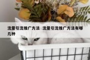 流量引流推广方法  流量引流推广方法有哪几种