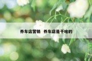 养车店营销  养车店是干啥的
