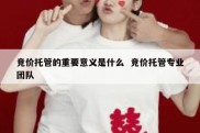 竞价托管的重要意义是什么  竞价托管专业团队