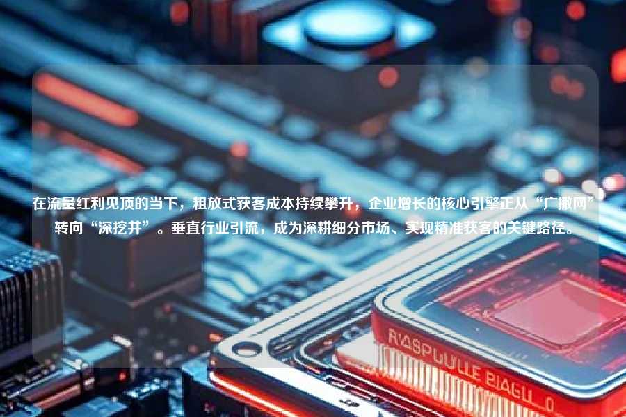在流量红利见顶的当下,粗放式获客成本持续攀升,企业增长的核心引擎正从“广撒网”转向“深挖井”。垂直行业引流,成为深耕细分市场、实现精准获客的关键路径。