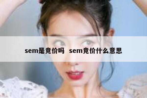 sem是竞价吗  sem竞价什么意思