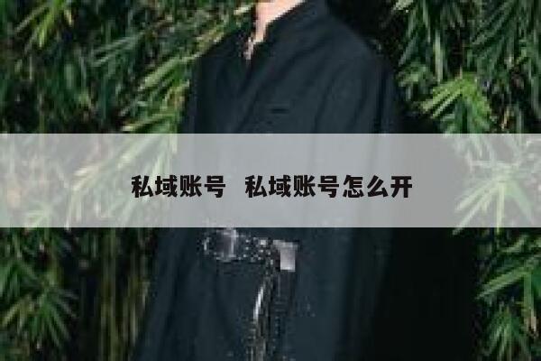 私域账号  私域账号怎么开