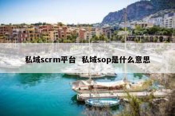 私域scrm平台  私域sop是什么意思 第1张