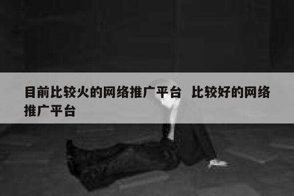 目前比较火的网络推广平台  比较好的网络推广平台