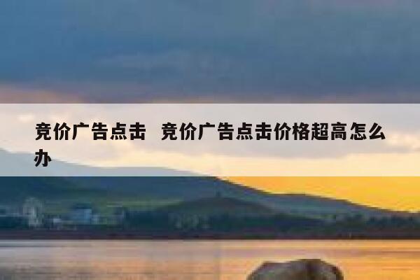 竞价广告点击  竞价广告点击价格超高怎么办