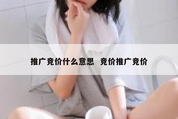 推广竞价什么意思  竞价推广竞价