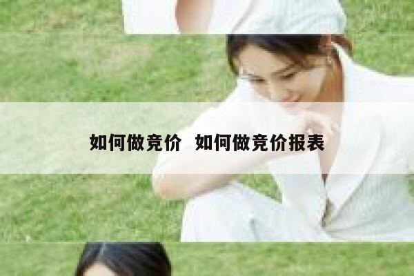 如何做竞价  如何做竞价报表