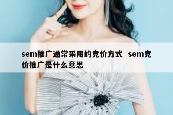 sem推广通常采用的竞价方式  sem竞价推广是什么意思