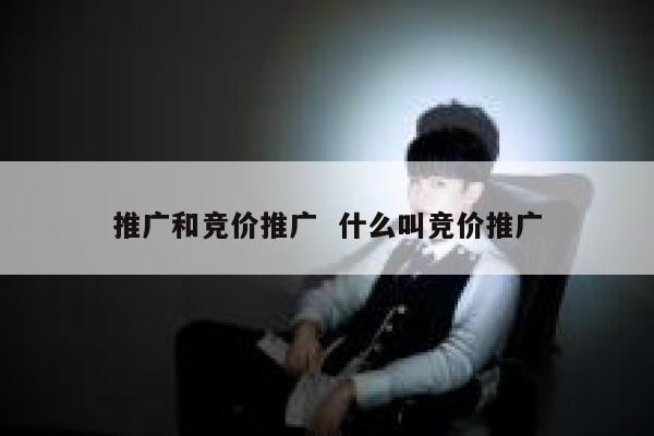 推广和竞价推广  什么叫竞价推广