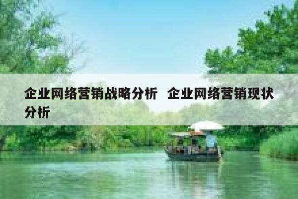企业网络营销战略分析  企业网络营销现状分析