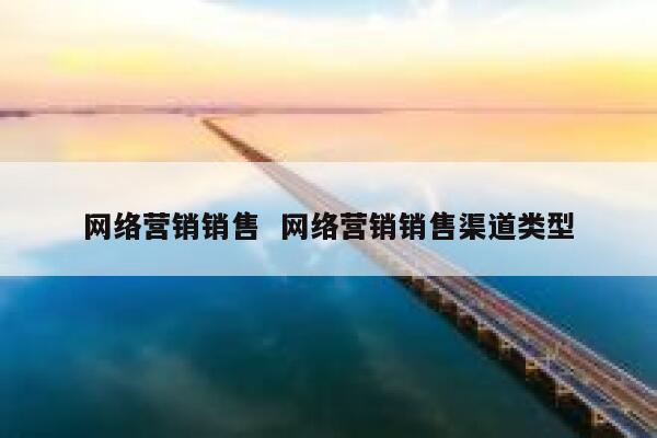 网络营销销售  网络营销销售渠道类型 第1张