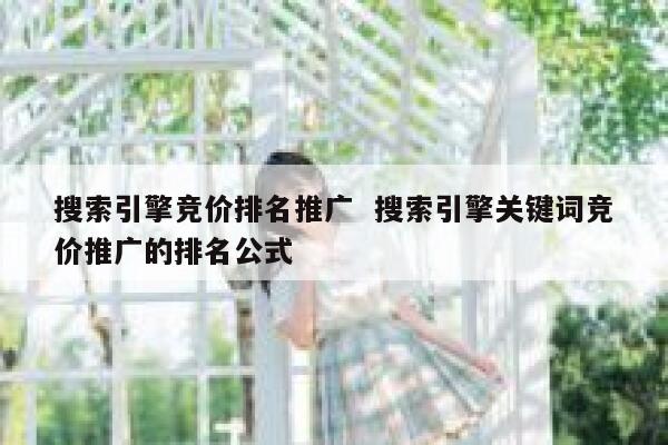 搜索引擎竞价排名推广  搜索引擎关键词竞价推广的排名公式