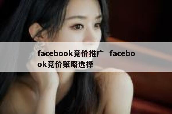 facebook竞价推广  facebook竞价策略选择