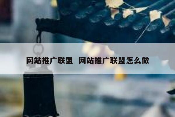 网站推广联盟  网站推广联盟怎么做