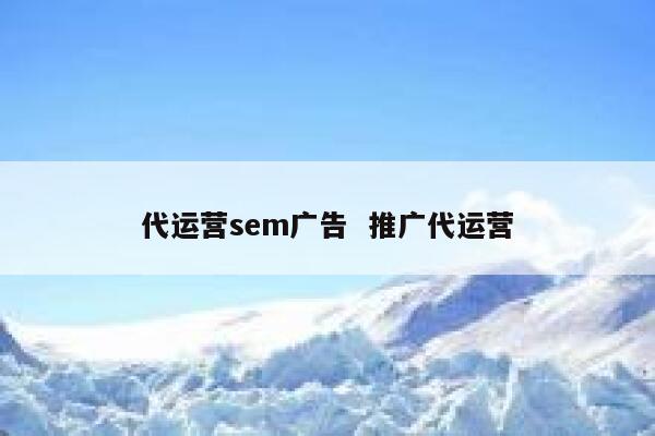 代运营sem广告  推广代运营