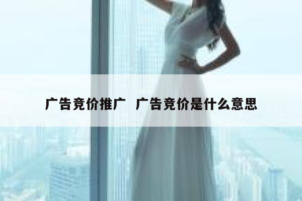 广告竞价推广  广告竞价是什么意思