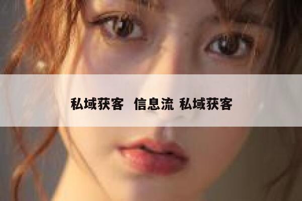 私域获客  信息流 私域获客