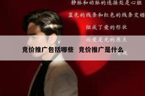 竞价推广包括哪些  竞价推广是什么