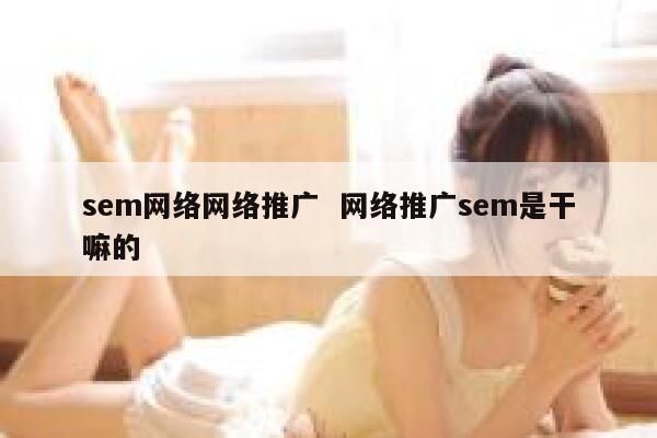 sem网络网络推广  网络推广sem是干嘛的