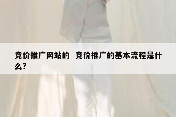 竞价推广网站的  竞价推广的基本流程是什么?