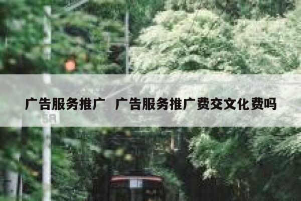 广告服务推广  广告服务推广费交文化费吗