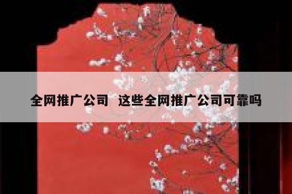 全网推广公司  这些全网推广公司可靠吗 第1张