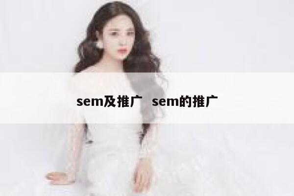 sem及推广  sem的推广