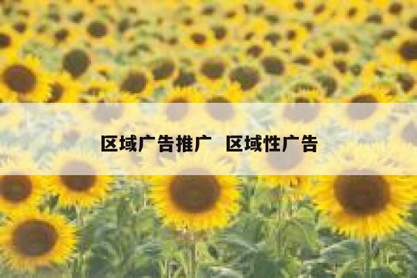 区域广告推广  区域性广告