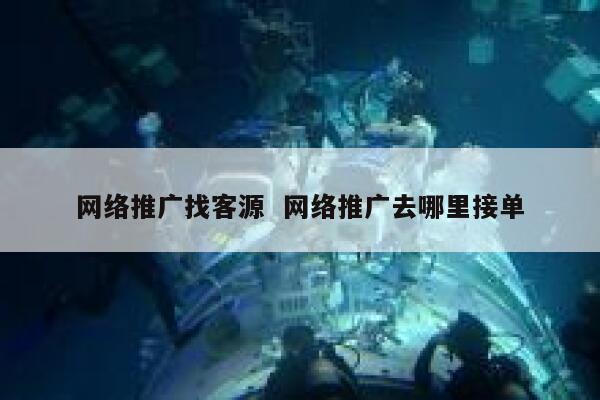 网络推广找客源  网络推广去哪里接单