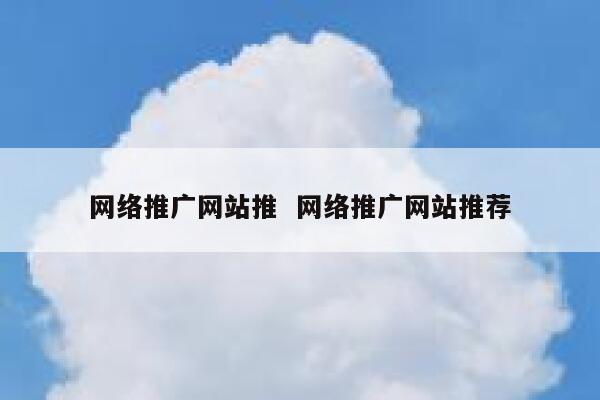 网络推广网站推  网络推广网站推荐