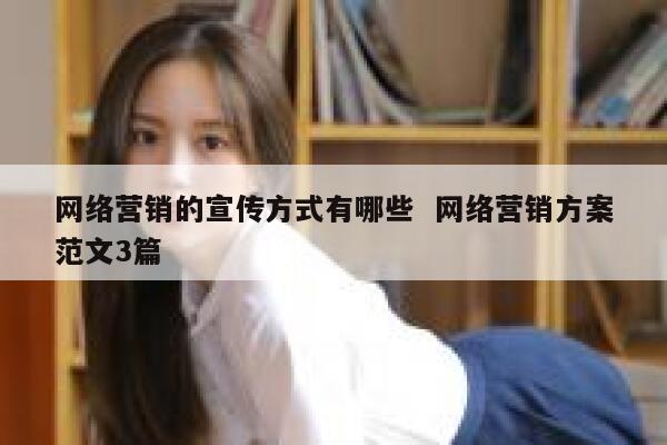 网络营销的宣传方式有哪些  网络营销方案范文3篇