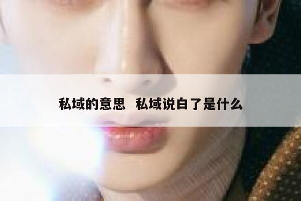 私域的意思  私域说白了是什么