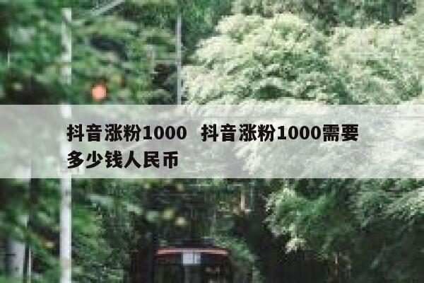 抖音涨粉1000  抖音涨粉1000需要多少钱人民币