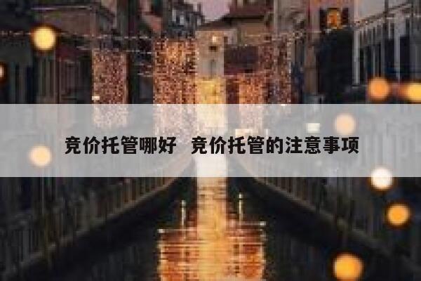 竞价托管哪好 竞价托管的注意事项