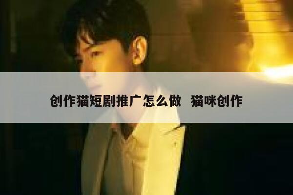 创作猫短剧推广怎么做  猫咪创作