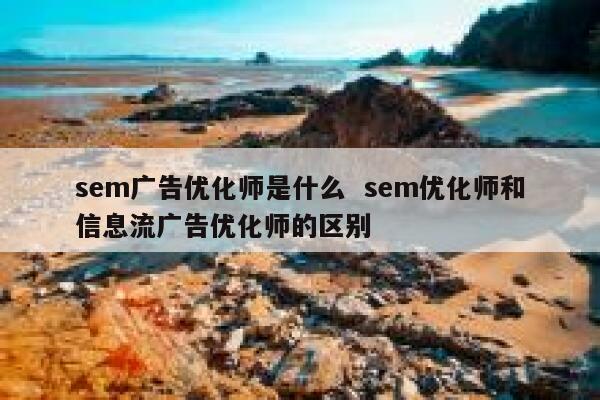 sem广告优化师是什么  sem优化师和信息流广告优化师的区别 第1张
