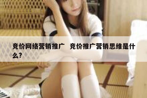 竞价网络营销推广  竞价推广营销思维是什么?