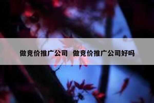做竞价推广公司  做竞价推广公司好吗 第1张