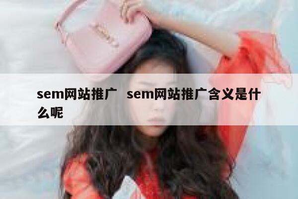 sem网站推广  sem网站推广含义是什么呢