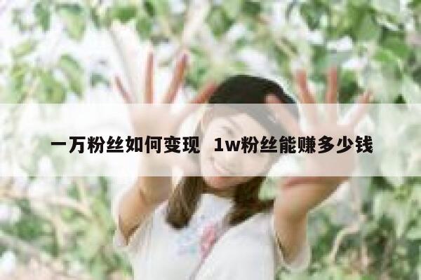 一万粉丝如何变现  1w粉丝能赚多少钱