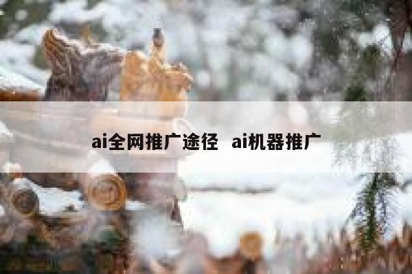 ai全网推广途径  ai机器推广